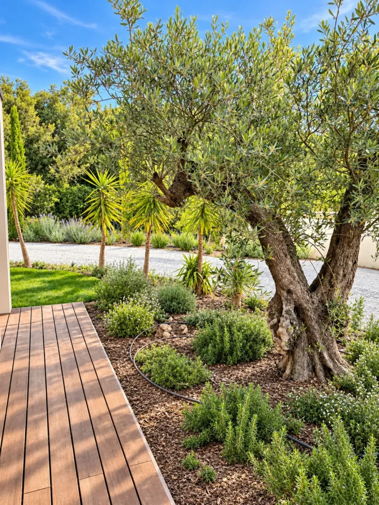 Jardin méditerranéen et olivier centenaire – L’Annexe du Domaine de la Subérine