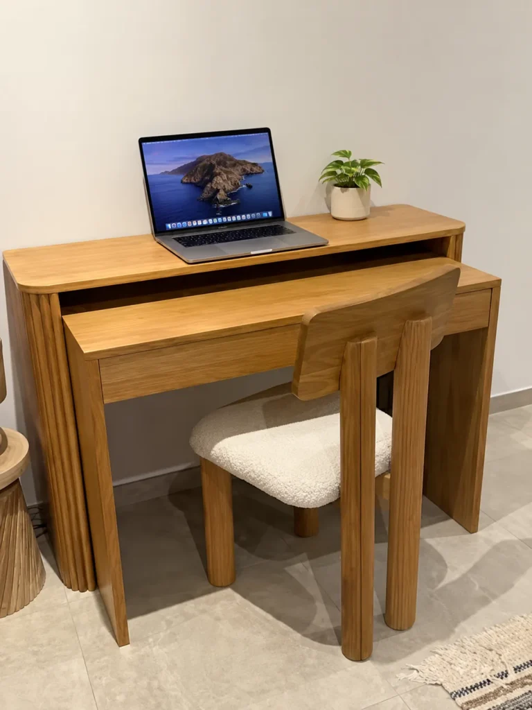 Bureau de télétravail dans la chambre – L’Annexe du Domaine de la Subérine